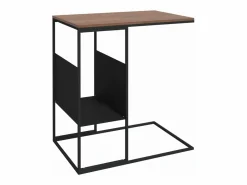 Clicnbuy Mesa auxiliar de madera contrachapada 55x36x59,5 cm Negro Clearance