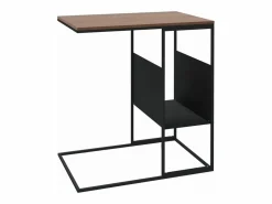Clicnbuy Mesa auxiliar de madera contrachapada 55x36x59,5 cm Negro Clearance
