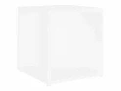 Clicnbuy Mesa auxiliar de madera contrachapada 33x33x34,5 cm Blanco