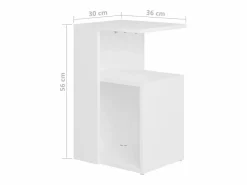 vidaxl Mesa Auxiliar|Mesa auxiliar de madera contrachapada 36x30x56 cm
