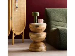 Mesa auxiliar de madera de mango natural^Sweeek Outlet