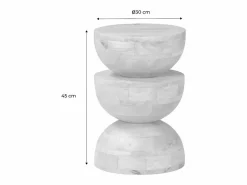 Mesa auxiliar de madera de mango natural^Sweeek Outlet