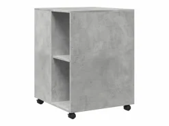Armario Oficina|Mesa auxiliar de madera de ingeniería hormigón con ruedas