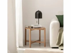 Mesa auxiliar de Madera Natural 45 x 56- Arzen^ Discount