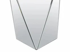 Vente-unique Mesa Auxiliar|Mesa auxiliar de MDF, espejo y acero inoxidable - Color: plata - SIGRID