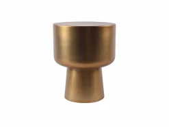 Vente-unique Mesa auxiliar de metal - Dorada - FALENY Dorado Sale
