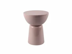 Vente-unique Mesa auxiliar de metal - claro brillante - MENIRO Rosa Clearance