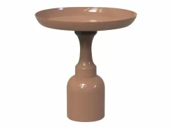 Vente-unique Mesa auxiliar de metal - Topo brillante - KYRESA Marru00f3n / Topo Discount