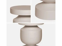 Sweeek Mesa auxiliar de metal Crema New