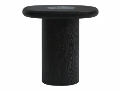 Mesa auxiliar de mármol y chapado de roble - - MARSULA^Vente-unique New