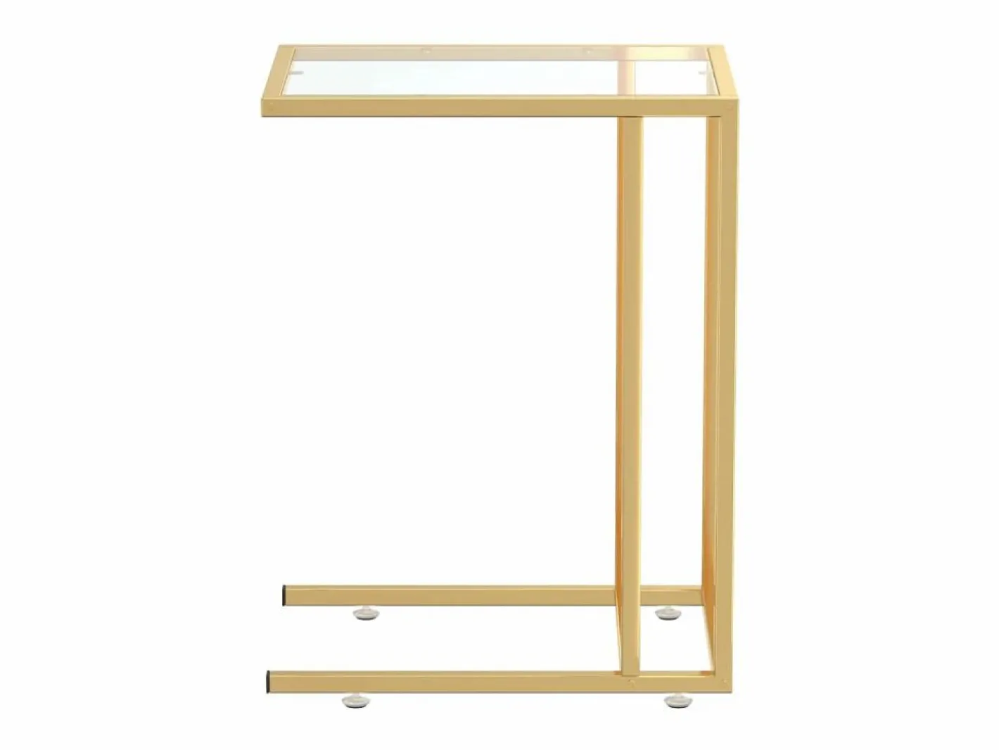 vidaxl Mesa Auxiliar|Mesa auxiliar de ordenador vidrio transparente 50x35x65 cm