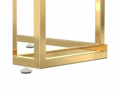 vidaxl Mesa Auxiliar|Mesa auxiliar de ordenador vidrio transparente 50x35x65 cm
