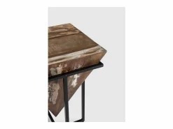 Mesa Auxiliar|Mesa auxiliar de rincón modelo Avila-56 en madera acabado natural, 56cm(alto) 36cm(ancho)