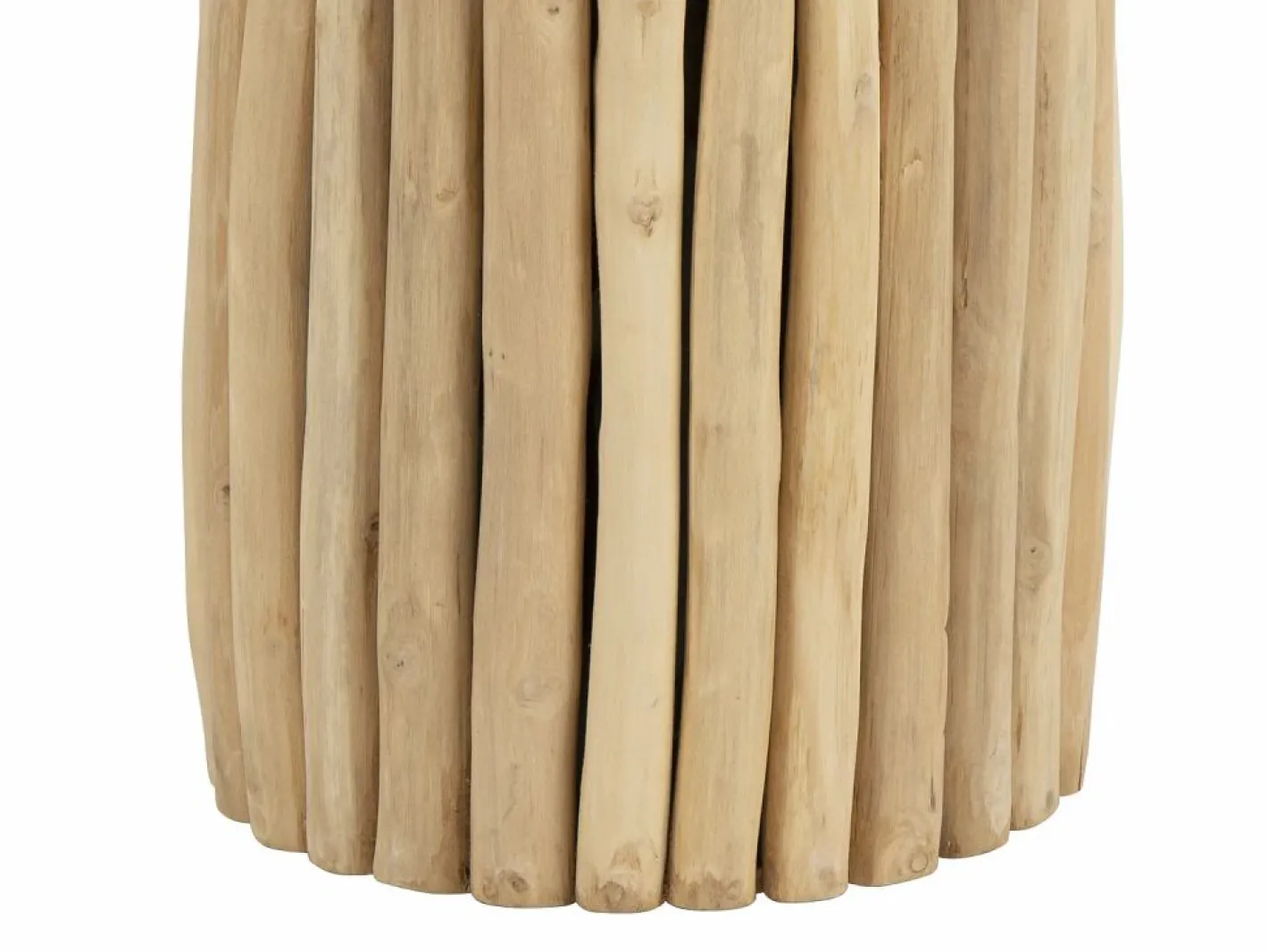 Vente-unique Mesa auxiliar de teca - Color: natural - LUTIANA Color natural claro Online