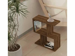 Calicosy Mesa Auxiliar|Mesa auxiliar decorada en madera de nogal L45 cm - ZET