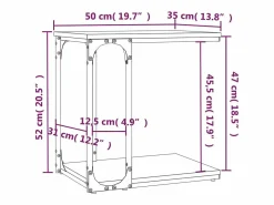 Clicnbuy Mesa auxiliar madera contrachapada Sonoma 50x35x52 cm Gris Online