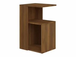 Clicnbuy Mesa auxiliar madera contrachapada marrón roble 36x30x56 cm Marru00f3n Discount