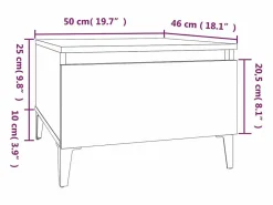 vidaxl Mesa auxiliar madera contrachapada roble Sonoma 50x46x35 cm Color natural claro Sale