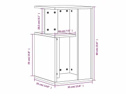 Mesa auxiliar madera de ingeniería 35x35x60 cm^Clicnbuy Clearance