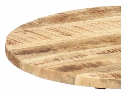 vidaxl Mesa Auxiliar|Mesa auxiliar madera de mango y hierro fundido 60x(46-63) cm