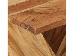 vidaxl Mesa auxiliar madera maciza de acacia 35x35x55 cm Color natural claro Hot