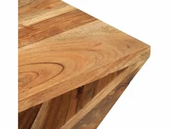 vidaxl Mesa auxiliar madera maciza de acacia 35x35x55 cm Color natural claro Hot