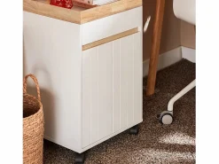 Sobuy Consola Escritorio|Mesa Auxiliar Mesa de Centro con 1 Puerta ASK03-W ES