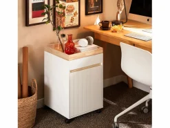 Sobuy Consola Escritorio|Mesa Auxiliar Mesa de Centro con 1 Puerta ASK03-W ES