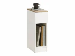 Sobuy Mesita De Noche|Mesa Auxiliar Mesita de Noche con 1 cajón Mesa para salón Comedor 20 x 35 x 60 cm FBT111-WN ES