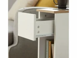 Sobuy Mesita De Noche|Mesa Auxiliar Mesita de Noche con 1 cajón Mesa para salón Comedor 20 x 35 x 60 cm FBT111-WN ES