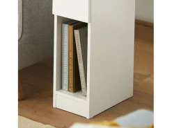 Sobuy Mesita De Noche|Mesa Auxiliar Mesita de Noche con 1 cajón Mesa para salón Comedor 20 x 35 x 60 cm FBT111-WN ES