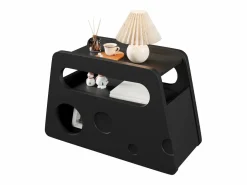 Merax Mesa Auxiliar|Mesa auxiliar móvil con estantes de almacenaje, aparador - 81x33x51,5 cm - MDF -