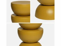 Sweeek Mesa auxiliar o mesita de metal mostaza Amarillo Clearance
