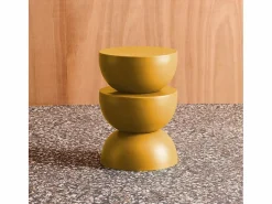 Sweeek Mesa auxiliar o mesita de metal mostaza Amarillo Clearance