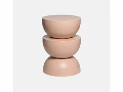 Sweeek Mesa auxiliar o mesita de metal nude Rosa