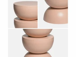 Sweeek Mesa auxiliar o mesita de metal nude Rosa