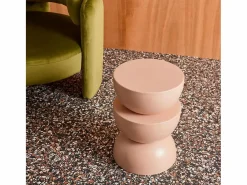 Sweeek Mesa auxiliar o mesita de metal nude Rosa