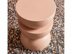 Sweeek Mesa auxiliar o mesita de metal nude Rosa