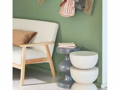 Sweeek Mesa auxiliar o mesita de metal Crema Sale