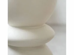 Rendez-Vous Déco Mesa Auxiliar|Mesa auxiliar redonda blanca en fibra de arcilla efecto cemento D35 cm - Maupiti