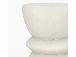 Rendez-Vous Déco Mesa Auxiliar|Mesa auxiliar redonda blanca en fibra de arcilla efecto cemento D35 cm - Maupiti