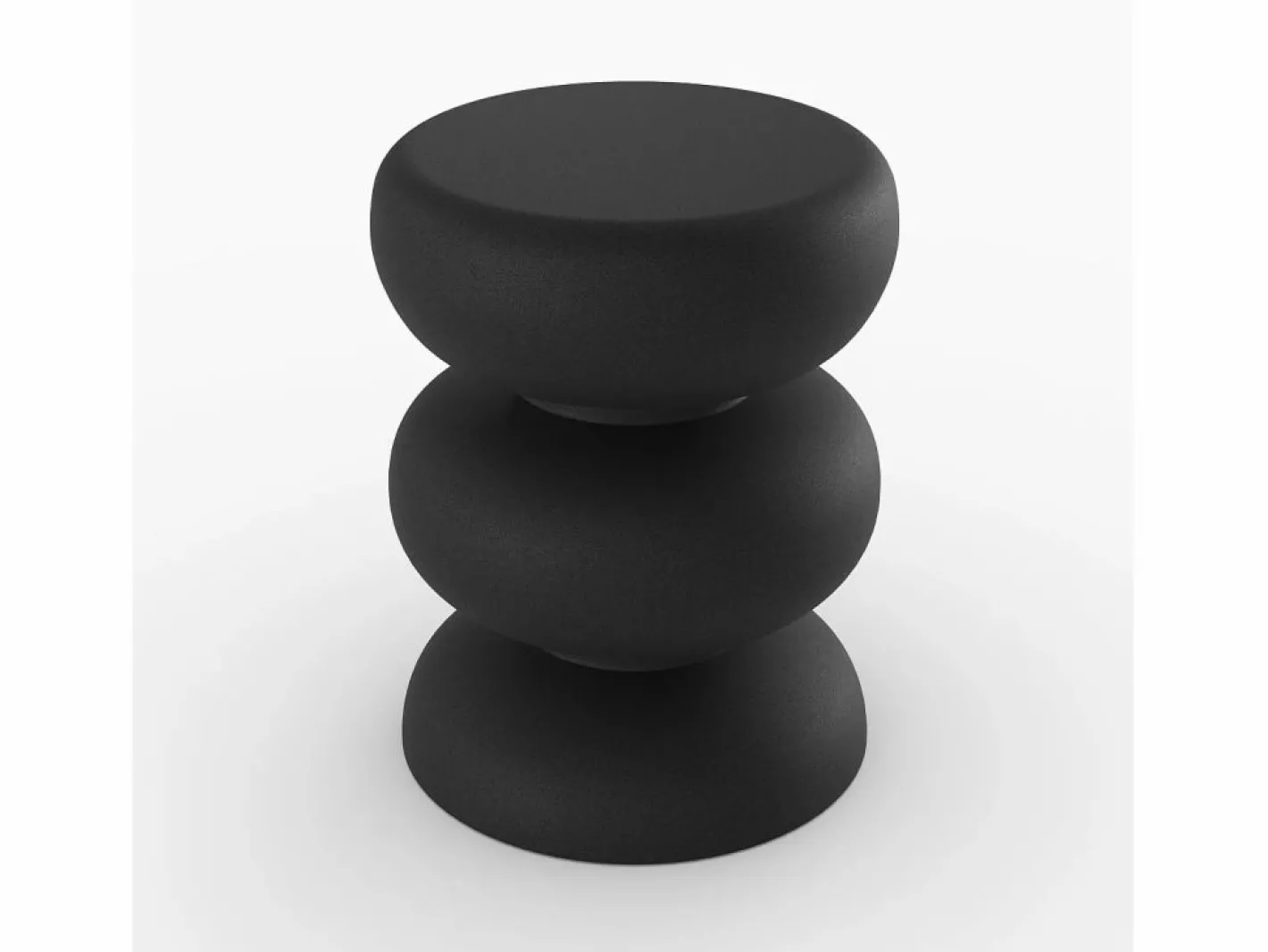 Rendez-Vous Déco Mesa auxiliar redonda de metal - Cléo Negro Outlet