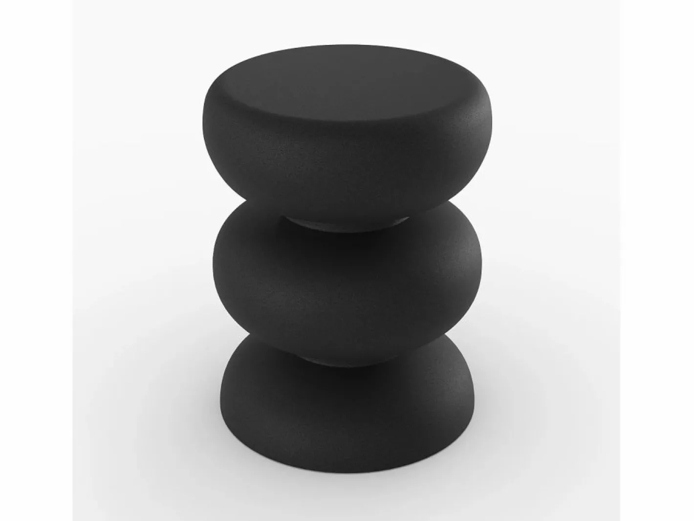 Rendez-Vous Déco Mesa auxiliar redonda de metal - Cléo Negro Outlet