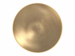 Rendez-Vous Déco Mesa auxiliar redonda de metal verde agua y latón D44,5 cm - Lyne Gris New