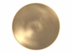 Rendez-Vous Déco Mesa auxiliar redonda de metal verde agua y latón D44,5 cm - Lyne Gris New