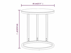 Mesa auxiliar vidrio templado y mármol blanco 45 cm^vidaxl Hot