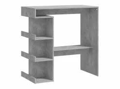 Clicnbuy Mueble Bar|Mesa bar almacenaje contrachapada hormigón 100x50x101,5 cm
