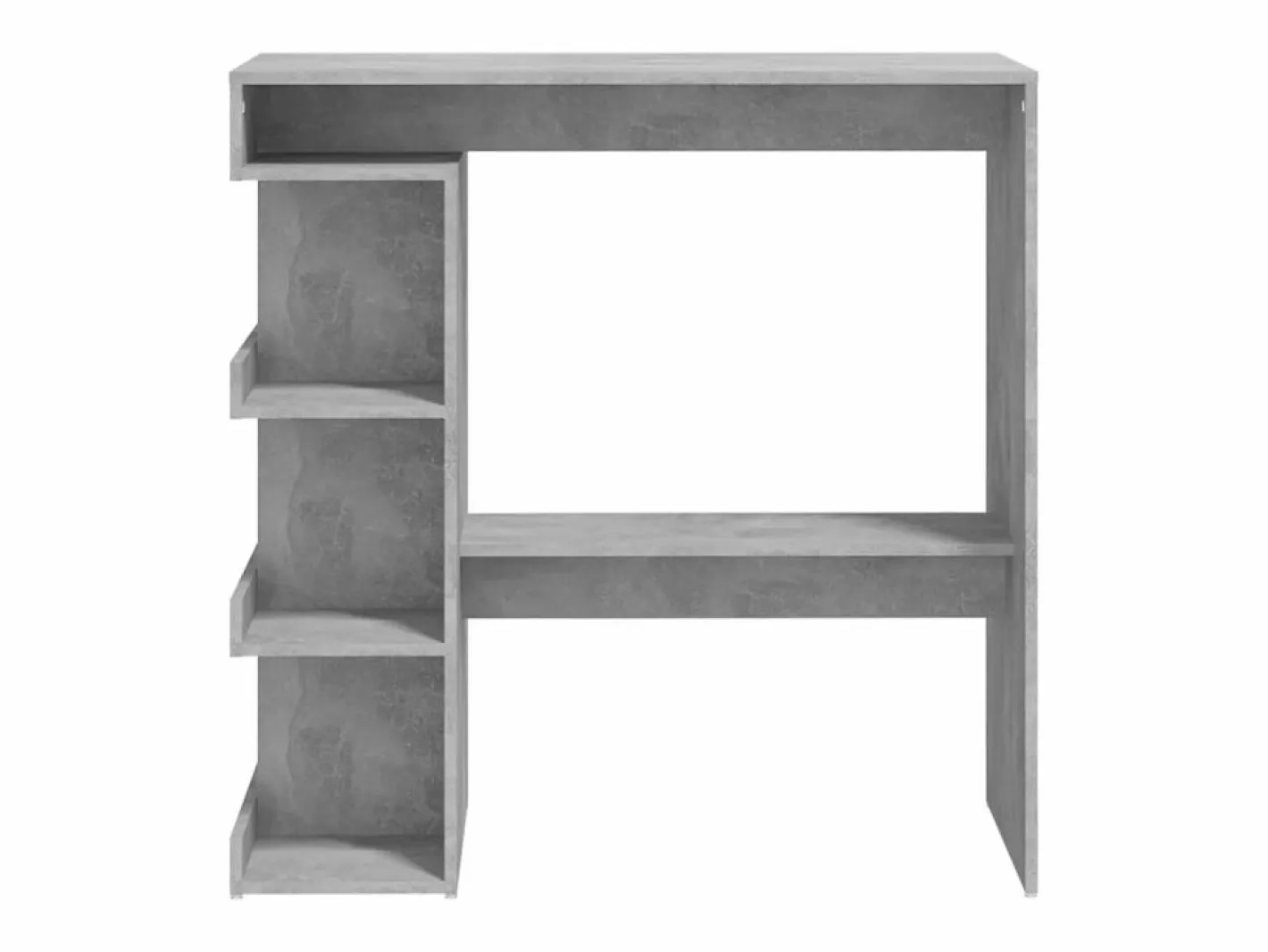 Clicnbuy Mueble Bar|Mesa bar almacenaje contrachapada hormigón 100x50x101,5 cm