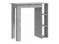 Clicnbuy Mueble Bar|Mesa bar con estante contrachapada hormigón 102x50x103,5cm