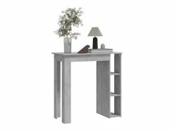 Clicnbuy Mueble Bar|Mesa bar con estante contrachapada hormigón 102x50x103,5cm